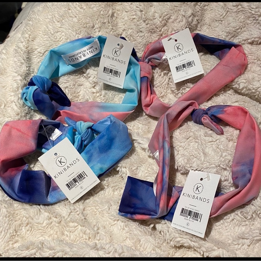 KINKBANDS 4 Pieces Tie-Up Stretch Head Bands NEW! Boutique Favorite💕 $64 retail